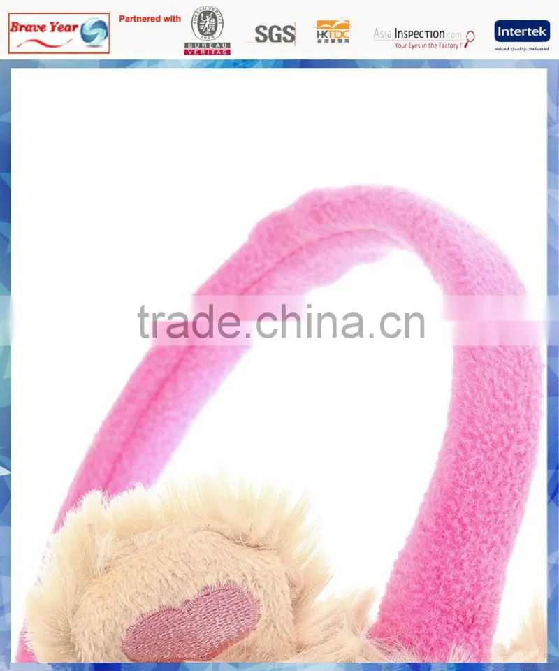 Kids faux fur earmuffs/fashion cute earmuffs for girl/thermal earmuffs