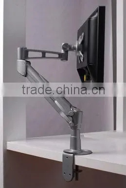 adjustable gas spring lcd monitor arm can be stopped in any angle folding lcd monitor stand arm