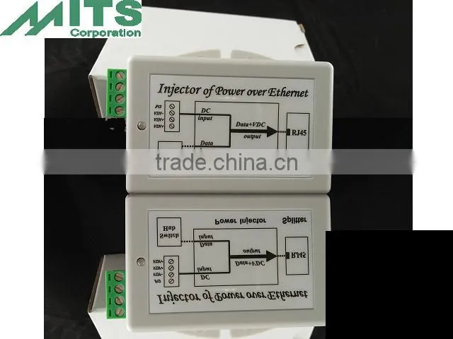 17W/48V 1 port DC input PoE Injector for IP Phone, IP Cam, AP, Security & Networking Devices