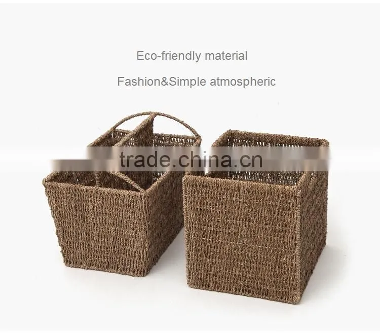 Fashion natural seagrass woven storage basket