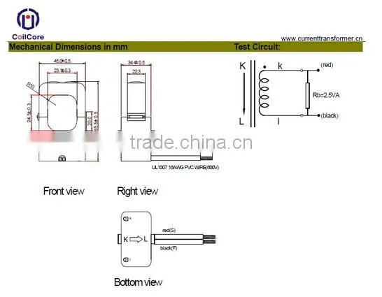 CT301 Mini Black Split Core Current transformer