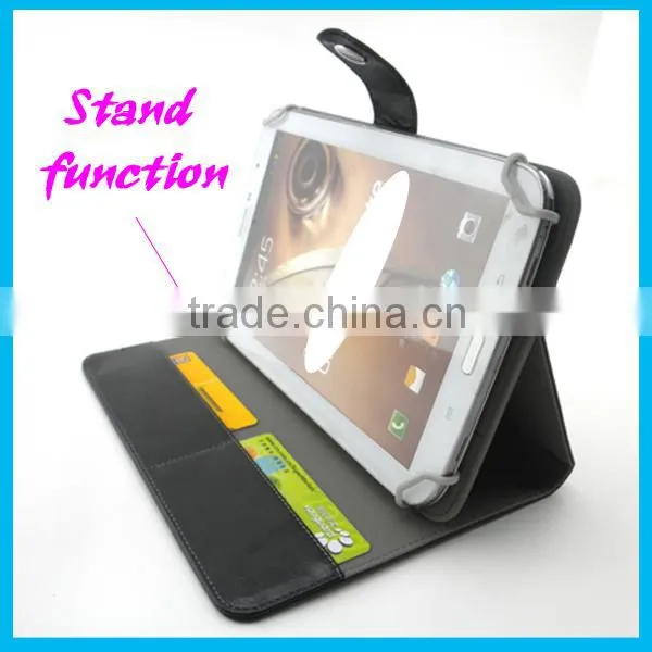 Buckle universal tablet case for 7 8 9 10 inch kickstand wallet tablet case with card slots wholesale