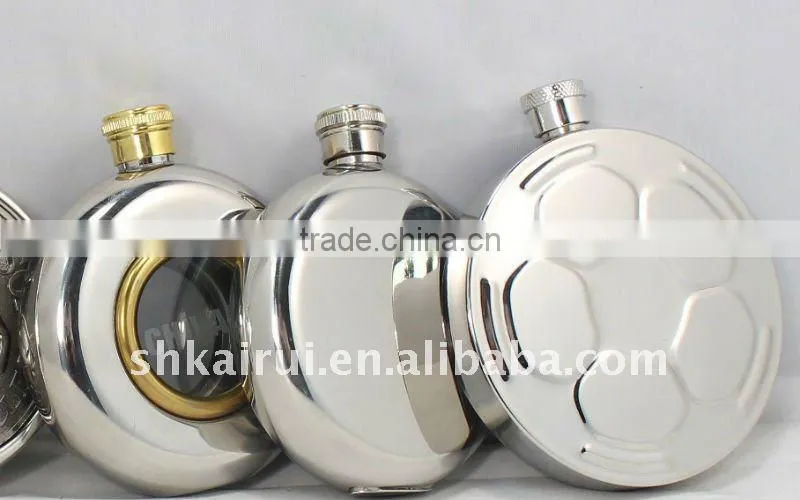 stainless steel hip flask with pearl outside