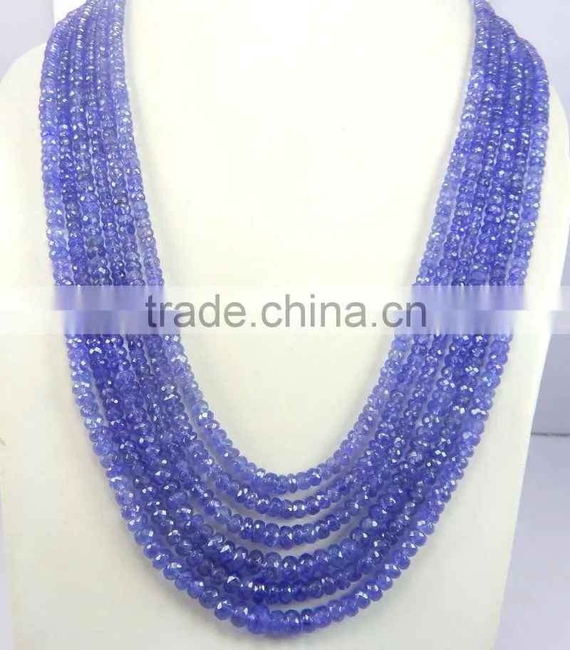 AAA quality Natural Royal Blue Tanzanite Roundel faceted Beads, tz beads