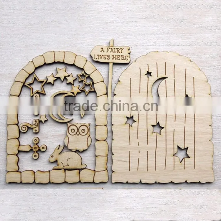 Wood craved craft and small template