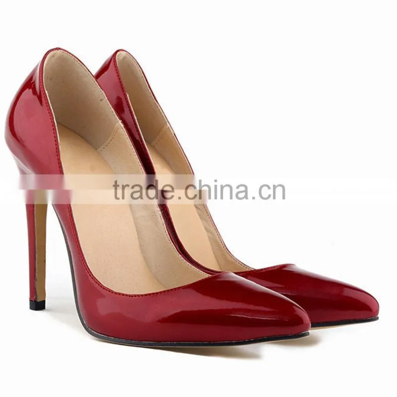 2015 Plus Size Sexy Ladies New Design Wedding Party Evening Shoes Pointed Toe High Heels Dress Shoes