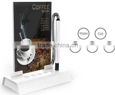 2015 New model restaurant service table calling system waiter call button Popular & Waterproof Wireless Waiter Call Button