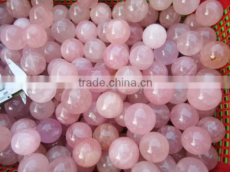 2015 new promoted natural rose quartz crystal balls for gift