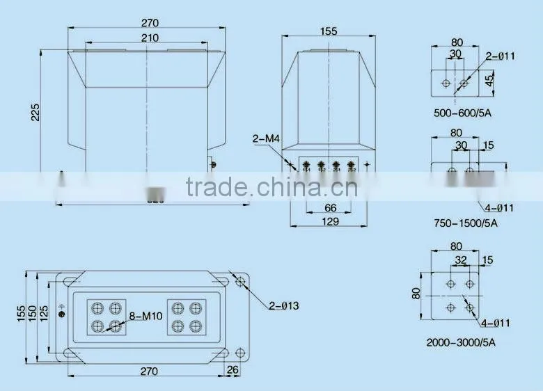 CE Indoor 16V AC Current Transformer Design For Switch Gear