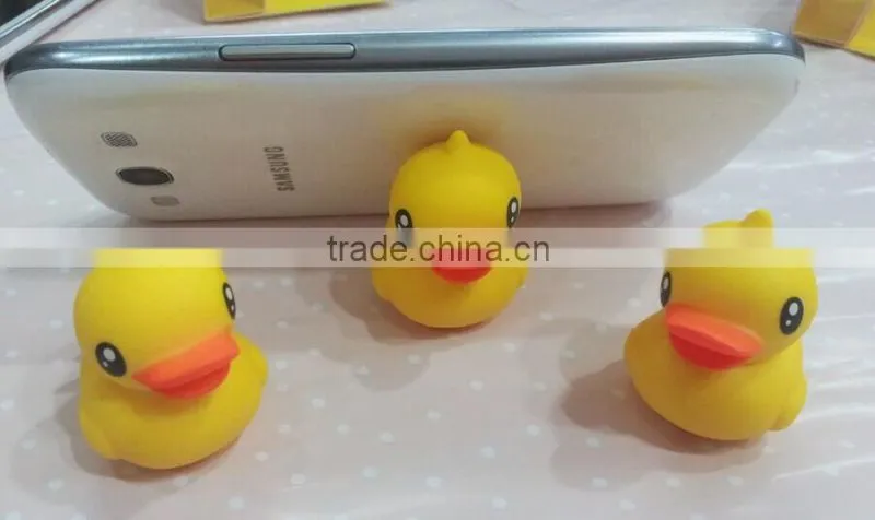 Customized Cartoon Duck Silicone Material Mobile Phone Stand