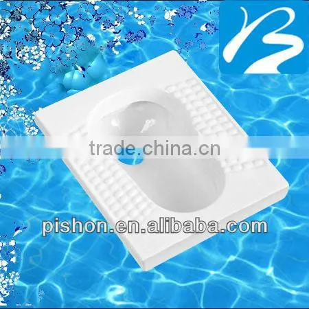 Alibaba China standard ceramic squat toilet installation