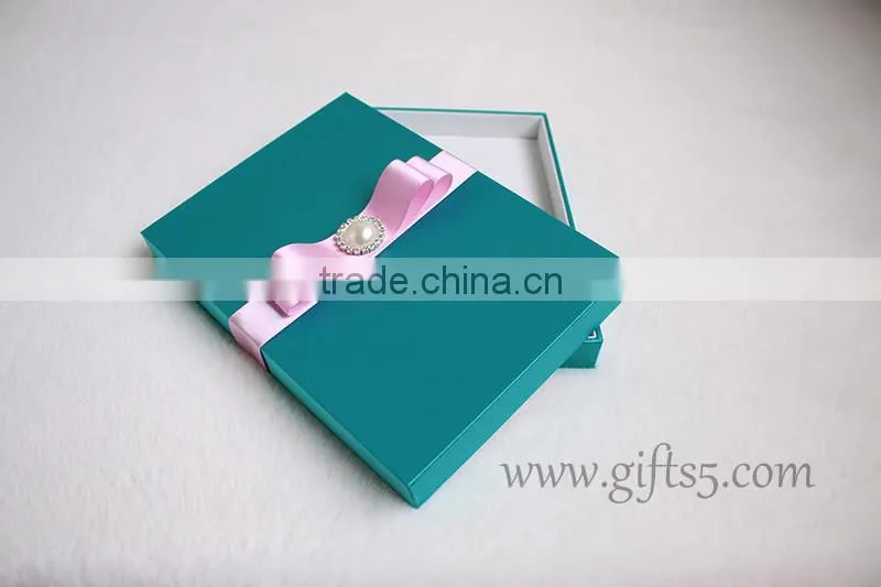 Best wedding invitation card boxes with bowknot