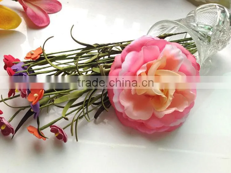 2014 Top Quality Bridal Hair Flower Artificial Elegant Rose Flower Hair Flower