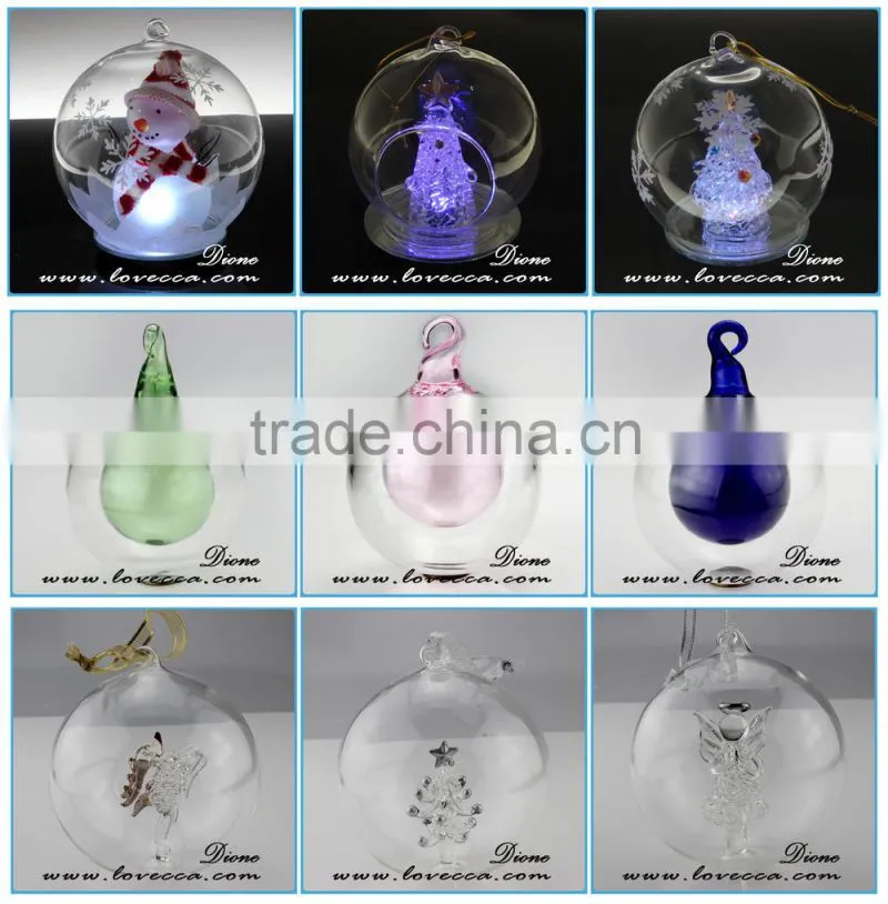 2015 NEW ARRIVAL !!!cute design christmas deer decoration glass ball