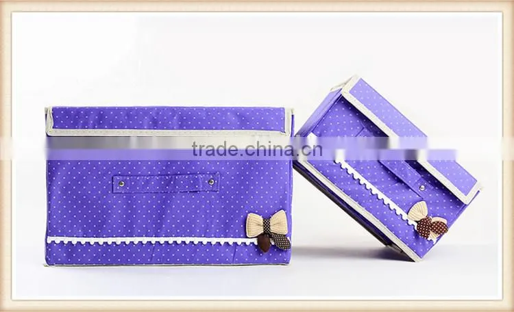 Sweet Bowknot non-woven collapsible storage box