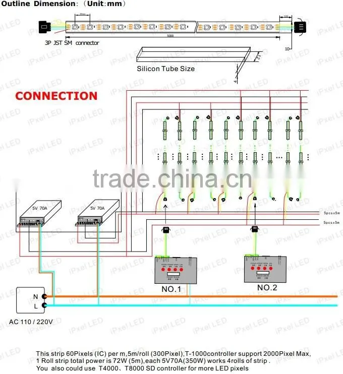 5v ws2812b 60 pixels led strip