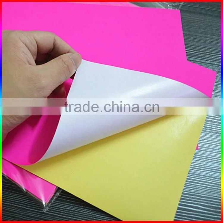 orange fluorescent sticker paper