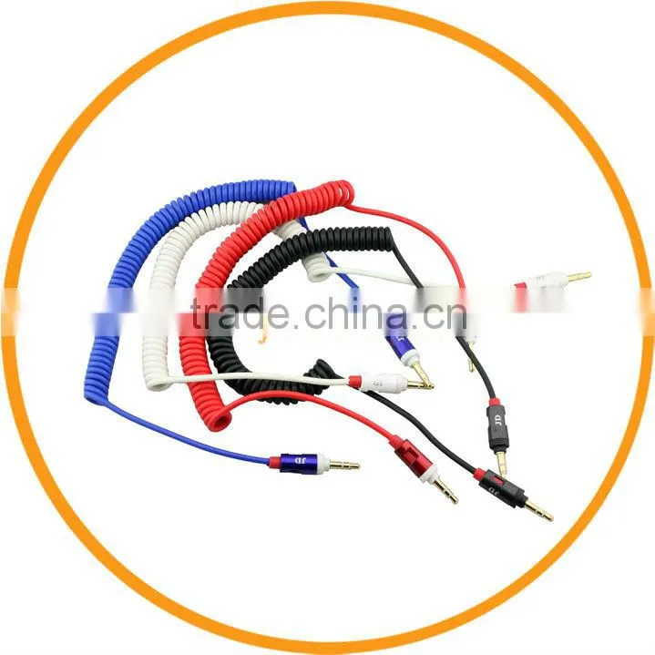 Best Price 3.5mm Spiral AUX Stereo Audio Cable from dailyetech