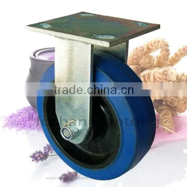 3-8 Inch Elastic Rubber Industrial Heavy Duty Caster Wheel