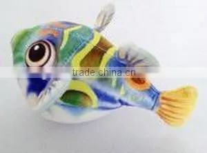 factory wholesale 3D leopard pot fish plush toy realistic stuffed plush animal leopard pot fish toy soft toy