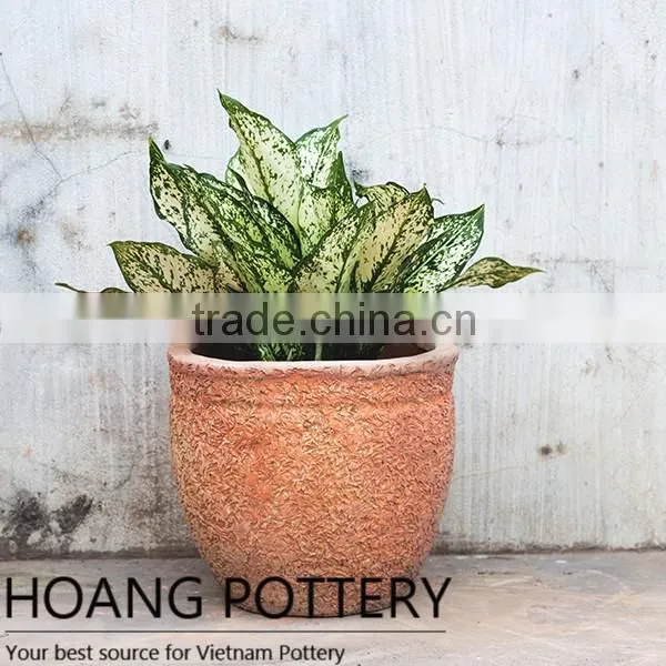 Round Terracotta Pot Outdoor - Vietnam Pottery Manufacturer