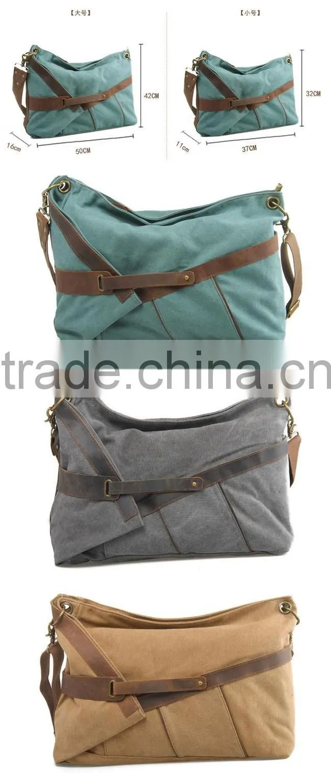 Wholesale canvas shoulder bag, messenger canvas satchel(CAS16-012)