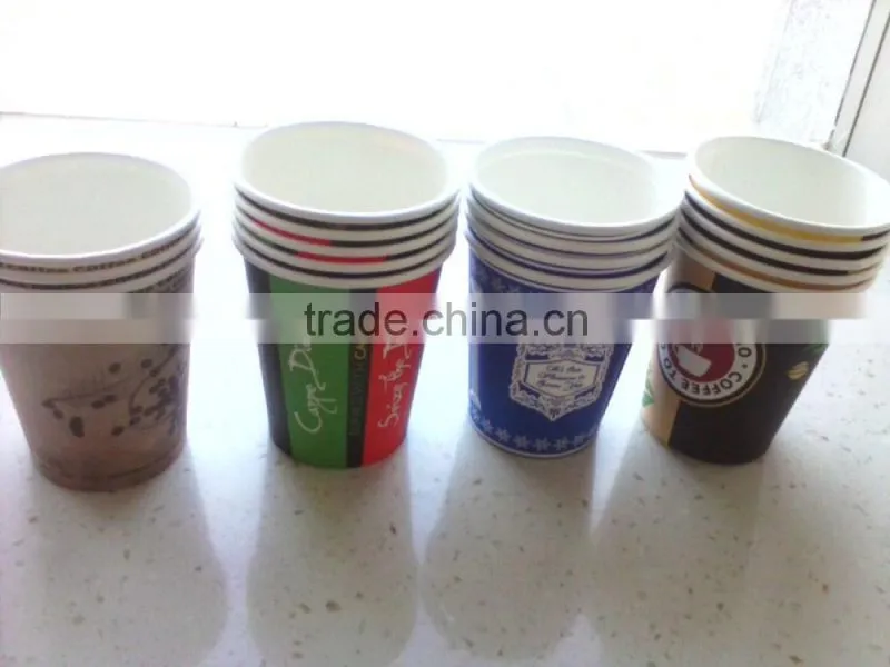 logo print food grade disposable paper cups for beverage use