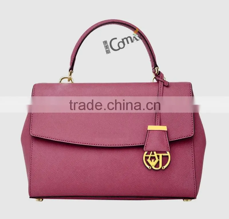 Hollowed metal brand designer handbags logo design with hanging hole
