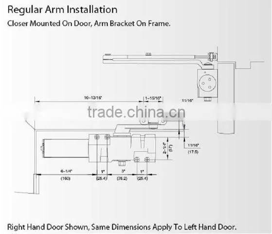 High quality door closer with cover