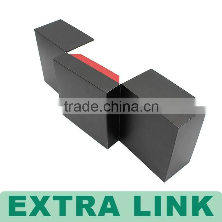 Custom Logo Printed Wholesale Products Matte Black Magnetic Wine Glass Bottle Cup Gift Boxes With EVA Form