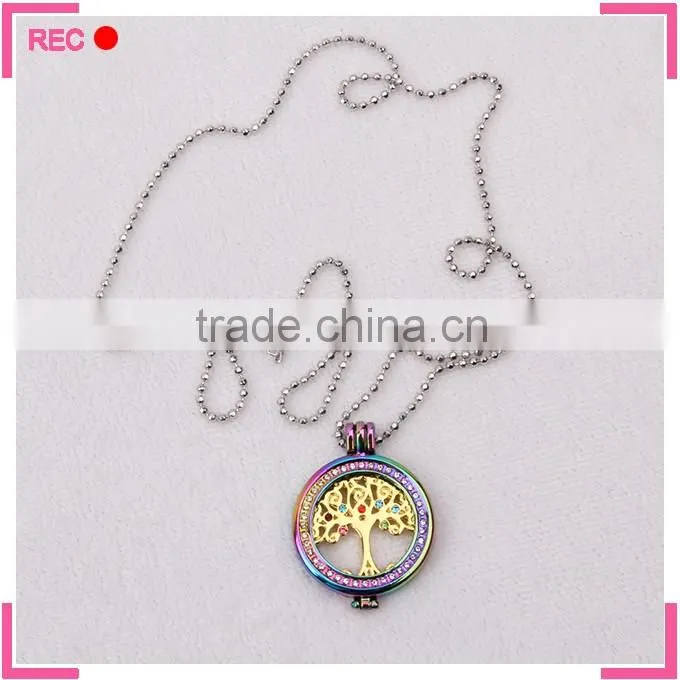 Imitation Gold necklace imitation jewelry with round pendant, imitation gold necklace for women