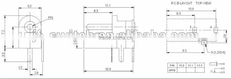 dc smt jack DC-303