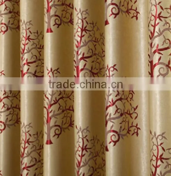 customized window curtain fabric, jacquard fabirc 001 fire retardant blackout fabric for bedroom