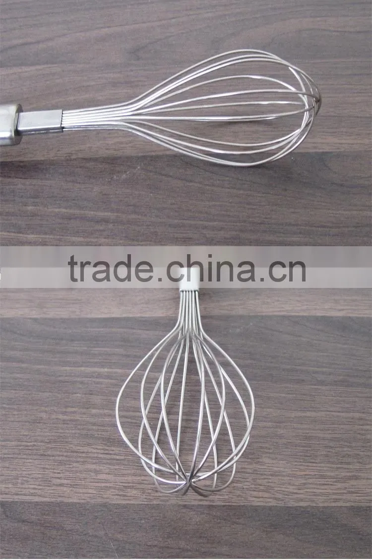 Manual stainless steel mixer beat eggs household blender bold stainless steel round bar handle Small Medium Large Whisk D07