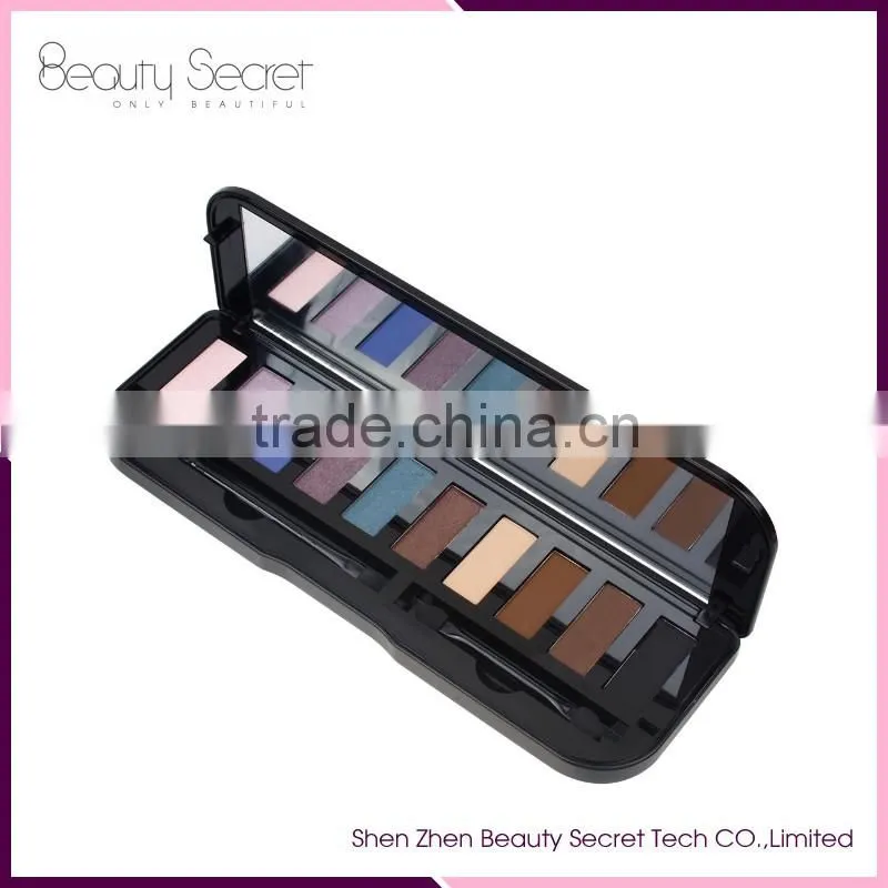 Pro 10 color cosmetic shimmer eyeshadow palette makeup hot