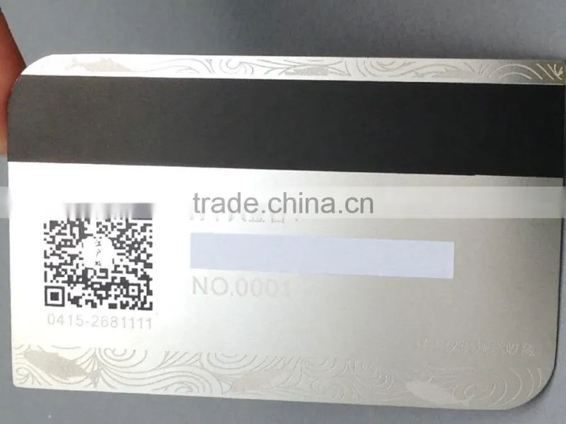 CR80 Metal magnetic card with QR code