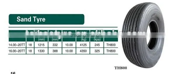 Sand tyre OFF-THE-ROAD TYRE 14.00-20TT TH800 TH808 TH818