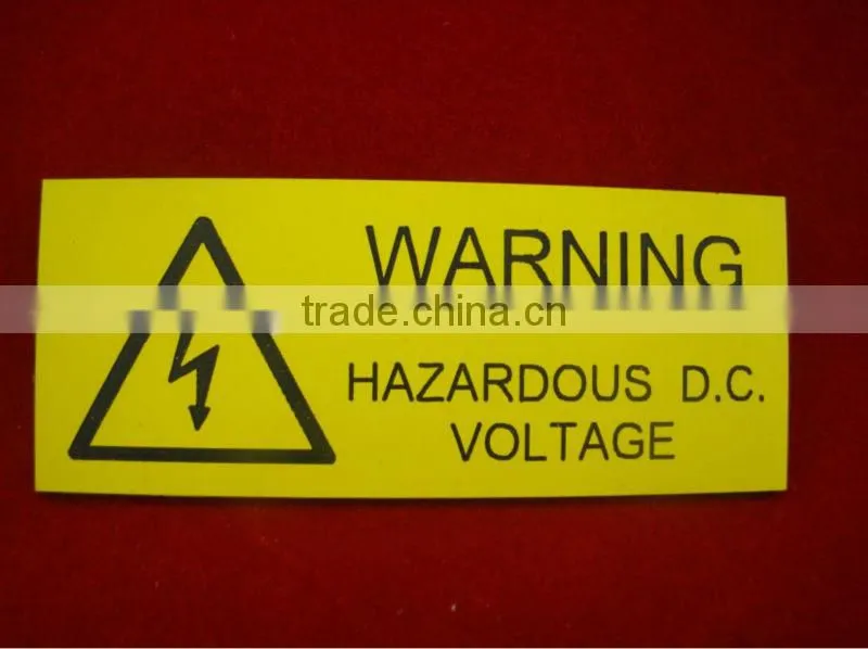 engraved ABS solar Label