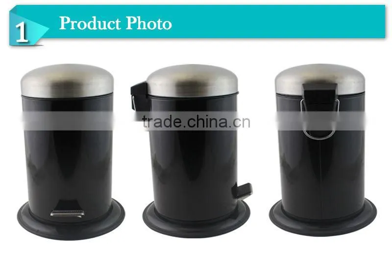 Colorful stainless steel big size pedal toilet dustbin(DSUC-P)
