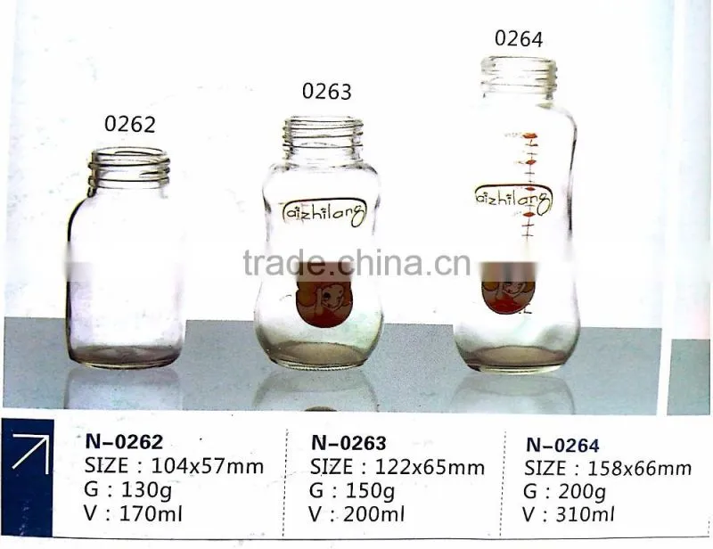 Haonai vintage embossed glass pudding bottle milk bottle with wide mouth cap wholesale