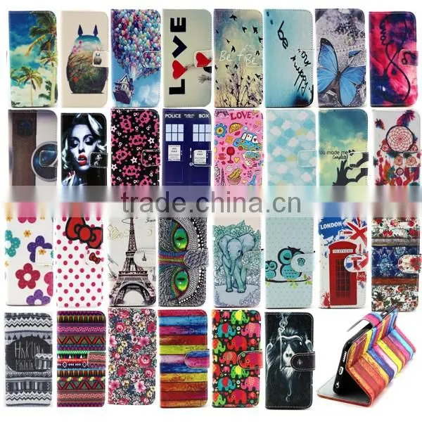 Hot selling cartoon design flip leather case for iphone 6