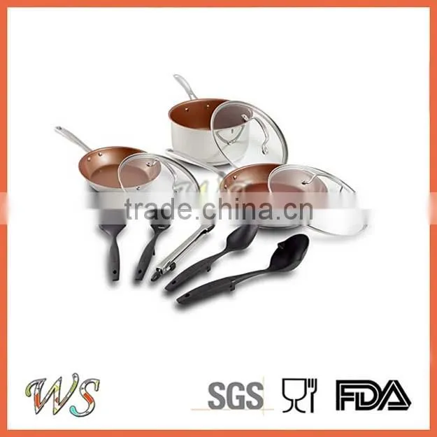 WS-FPKL01 Aluminium non-stick copper pan frying pan set