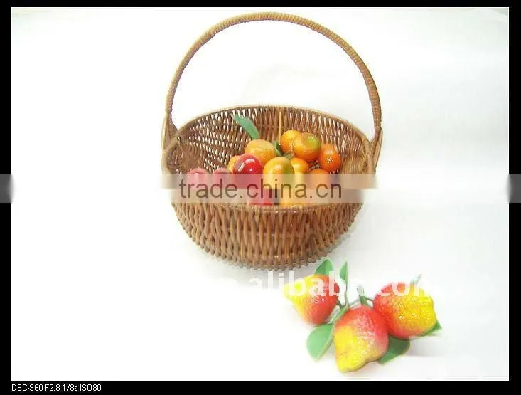 Egg shaped awn woven iron frame storage hamburger basket