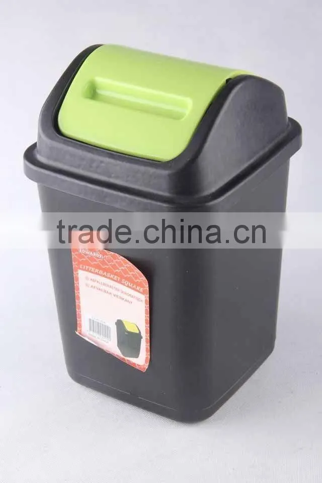 Plastic Trash Can Household Garbage Can/Rubbish Bin
