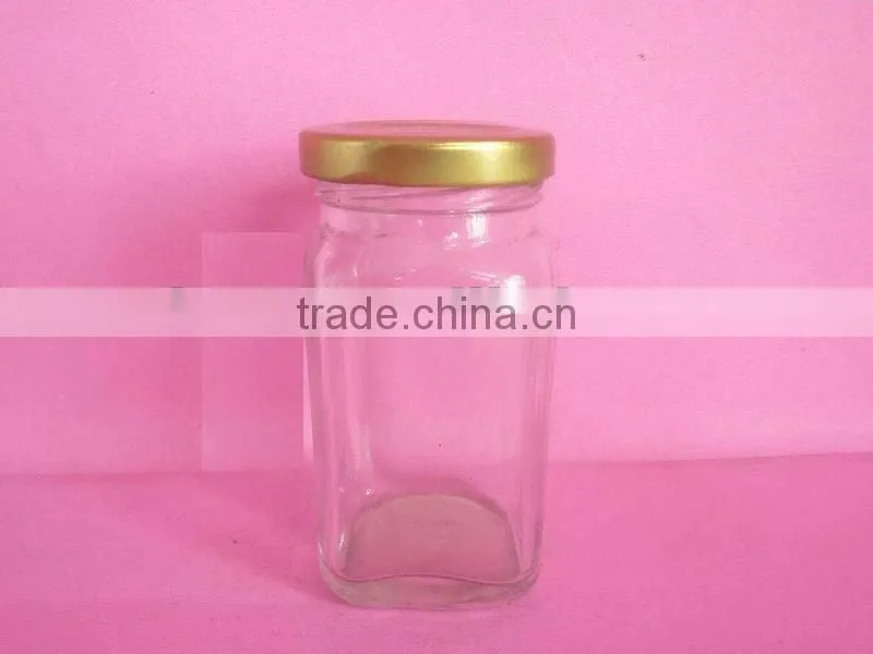 glass pickles jars with metal cap, glass pickles container