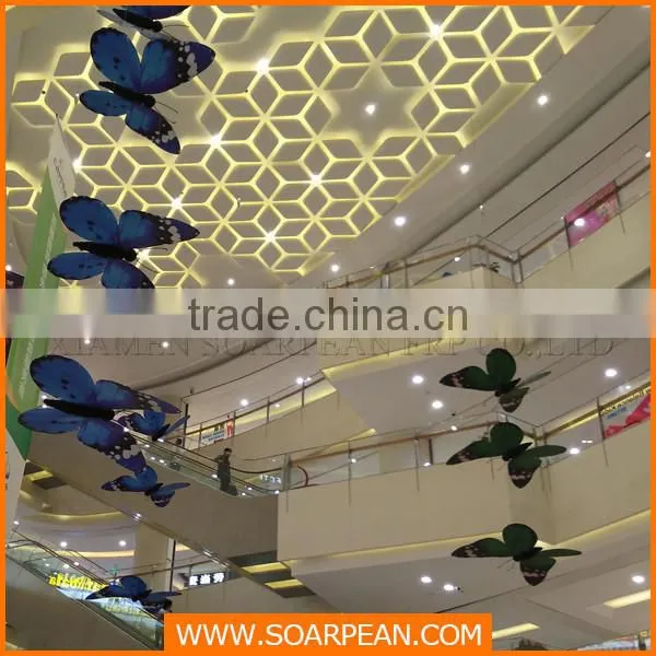 Shopping mall decorative flying butterfly PVC display props