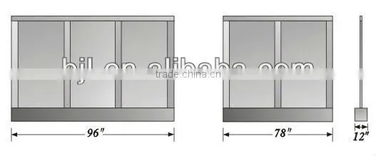 tempered clear glass stainless steel waterfall
