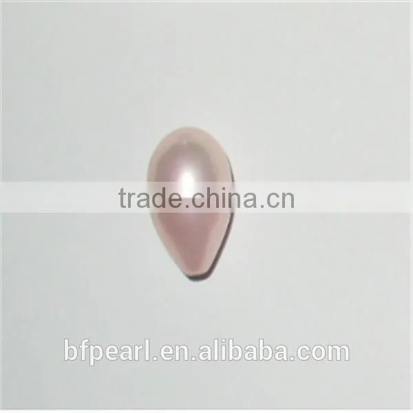 Wholesale 14-19mm Peach Raindrop Shell Pearls Beads