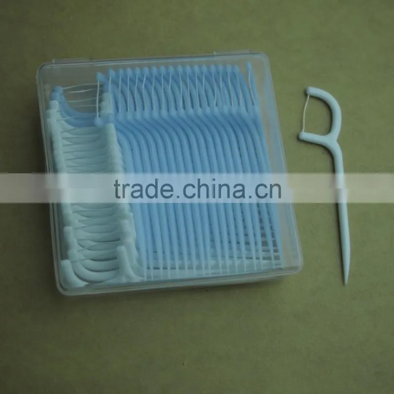 Flat Plastic Colored Custom Interdental Toothpick With Container