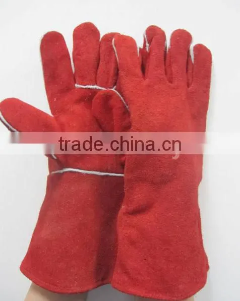 DDSAFETY 2017 Guante De Soldadura Red Cow Split Welding Safety Gloves